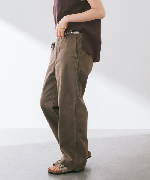 FRAMeWORK(フレームワーク)の「≪一部カラーWEB限定 / 追加≫OVER SIZED CHINO パンツ 2(チノパンツ・レディース・ベージュ/ブラウン/ホワイト・40/38/36)」の20枚目の写真