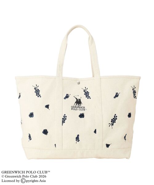 GREENWICH POLO CLUB(グリニッジポロクラブ)の「GREENWICH POLO CLUB(TM) トート(トートバッグ・レディース・ネイビー/イエロー/ホワイト系その他2・FREE)」の4枚目の写真