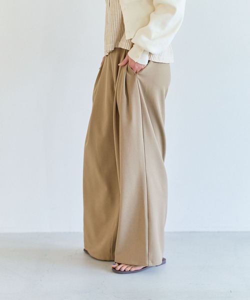 BAYFLOW（ベイフロー）の「メルティフィールタックパンツ（その他パンツ・レディース・ブラック/グレー/ブラウン・MEDIUM/SMALL）」の4枚目の写真