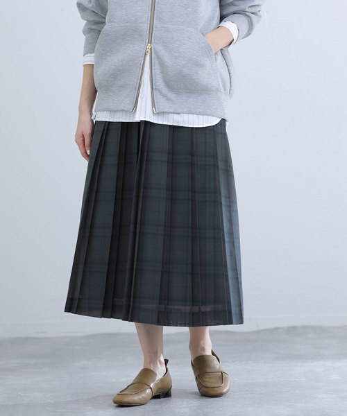 IENA（イエナ）の「シアーチェックプリーツスカート（スカート・レディース・グレー・38/36）」の9枚目の写真