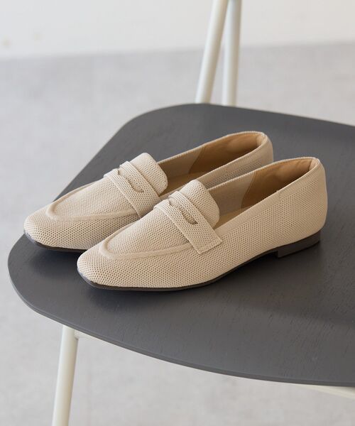 AMERICAN HOLIC(アメリカンホリック)の「【整履き】ニットローファー(ローファー・レディース・ブラック/アイボリー・S/M/L)」の1枚目の写真