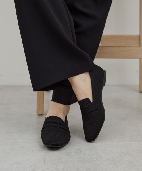 AMERICAN HOLIC(アメリカンホリック)の「【整履き】ニットローファー(ローファー・レディース・ブラック/アイボリー・S/M/L)」の2枚目の写真