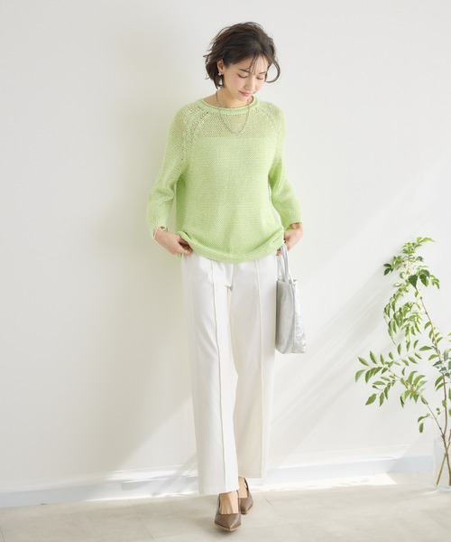 KATHARINE ROSS（キャサリンロス）の「【PILLINI/ピリーニ】【COOL/UV】ワイドパンツ（その他パンツ・レディース・ホワイト/ネイビー/カーキ・FREE）」の4枚目の写真