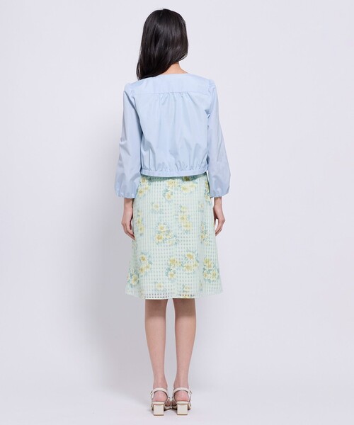 TOCCA（トッカ）の「SWEET FRILL JACKET ジャケット（ノーカラージャケット・レディース・スカイブルー系/ホワイト系・0/4）」の11枚目の写真
