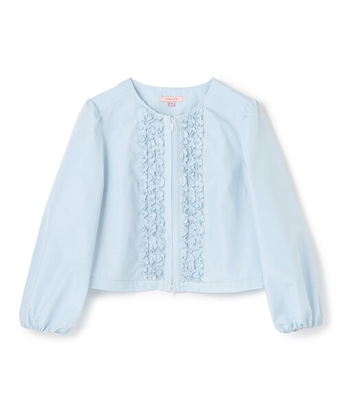 TOCCA（トッカ）の「SWEET FRILL JACKET ジャケット（ノーカラージャケット・レディース・スカイブルー系/ホワイト系・0/4）」の17枚目の写真
