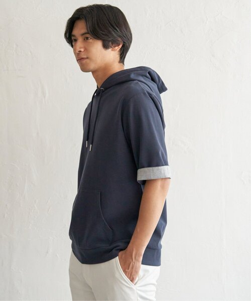 ikka(イッカ)の「【雑誌MonoMax4月号掲載】GOKU楽冷感2WAYパーカ「小泉孝太郎さん着用モデル」(Tシャツ/カットソー・メンズ・グリーン/ホワイト/グレー/チャコール/ネイビー・S/XL/L/M)」の21枚目の写真