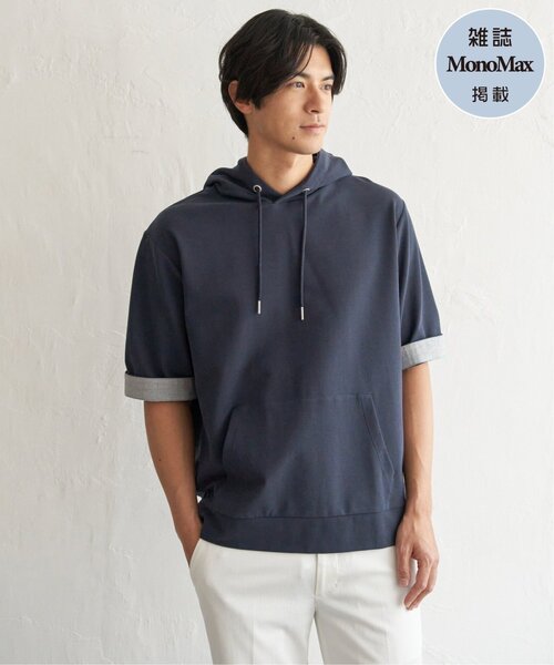 ikka(イッカ)の「【雑誌MonoMax4月号掲載】GOKU楽冷感2WAYパーカ「小泉孝太郎さん着用モデル」(Tシャツ/カットソー・メンズ・グリーン/ホワイト/グレー/チャコール/ネイビー・S/XL/L/M)」の6枚目の写真