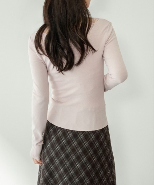 on:nue（オンニュ）の「【on:nue】[着用動画あり！] ねじれカットアウトレイヤードトップス（Tシャツ/カットソー・レディース・ライトブルー/スモークピンク/ベージュ・FREE）」の19枚目の写真