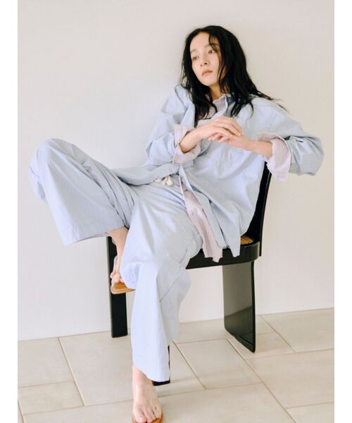 Ungrid（アングリッド）の「カットオフデザインストライプラフパンツ（その他パンツ・レディース・パープル/ブルー・FREE）」の8枚目の写真