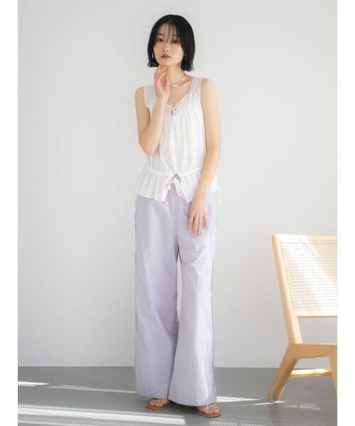 Ungrid（アングリッド）の「カットオフデザインストライプラフパンツ（その他パンツ・レディース・パープル/ブルー・FREE）」の15枚目の写真