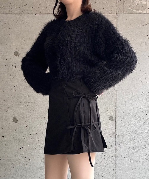etta（エタ）の「ダブルリボンミニスカート（スカート・レディース・ブラック・SMALL/MEDIUM）」の3枚目の写真