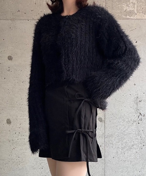 etta（エタ）の「ダブルリボンミニスカート（スカート・レディース・ブラック・SMALL/MEDIUM）」の4枚目の写真