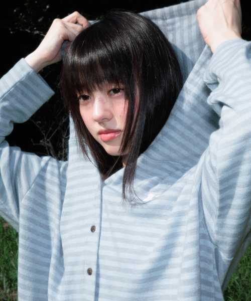 ROSEFRANTZ（ロゼフランツ）の「Stripe Heart Hood Cardigan [Sky Blue]（パーカー・レディース・スカイブルー・OS）」の15枚目の写真