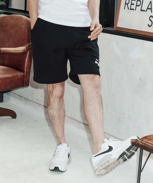 No Rain No Rainbow(ノーレインノーレインボー)の「mp14819-logo printed sweat shorts スウェットショートパンツ(NR26S-16)(その他パンツ・メンズ・ブラック/インディゴブルー/アッシュ・L/M/XL/S)」の6枚目の写真