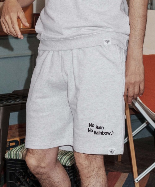 No Rain No Rainbow(ノーレインノーレインボー)の「mp14819-logo printed sweat shorts スウェットショートパンツ(NR26S-16)(その他パンツ・メンズ・ブラック/インディゴブルー/アッシュ・L/M/XL/S)」の10枚目の写真
