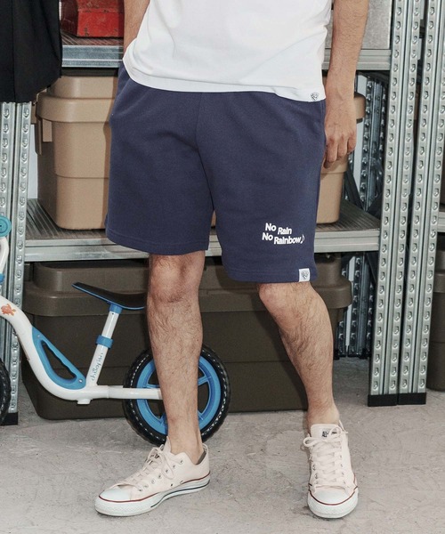 No Rain No Rainbow(ノーレインノーレインボー)の「mp14819-logo printed sweat shorts スウェットショートパンツ(NR26S-16)(その他パンツ・メンズ・ブラック/インディゴブルー/アッシュ・L/M/XL/S)」の16枚目の写真