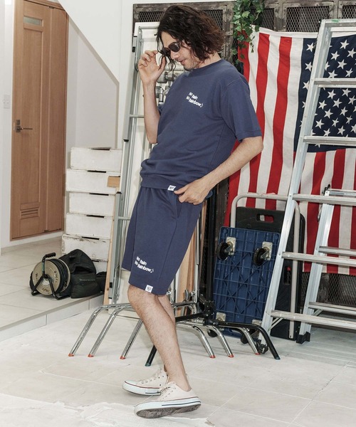 No Rain No Rainbow(ノーレインノーレインボー)の「mp14819-logo printed sweat shorts スウェットショートパンツ(NR26S-16)(その他パンツ・メンズ・ブラック/インディゴブルー/アッシュ・L/M/XL/S)」の20枚目の写真