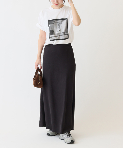 JOURNAL STANDARD(ジャーナルスタンダード)の「ラミーコットンツイルスカート(スカート・レディース・ブラック系その他/ホワイト×ホワイト・FREE)」の3枚目の写真