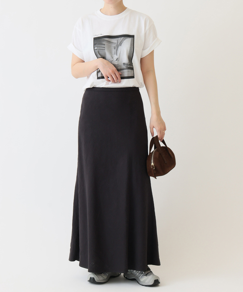 JOURNAL STANDARD(ジャーナルスタンダード)の「ラミーコットンツイルスカート(スカート・レディース・ブラック系その他/ホワイト×ホワイト・FREE)」の5枚目の写真