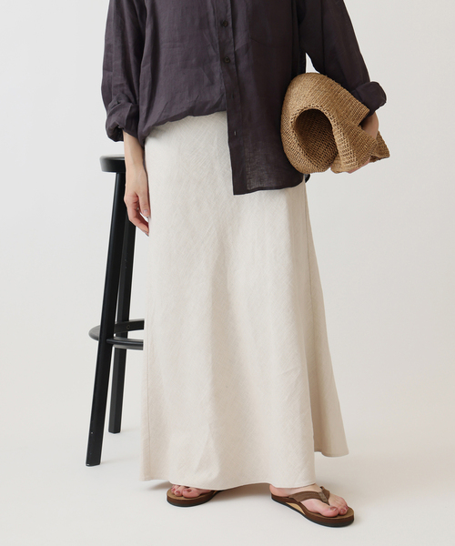 JOURNAL STANDARD(ジャーナルスタンダード)の「ラミーコットンツイルスカート(スカート・レディース・ブラック系その他/ホワイト×ホワイト・FREE)」の12枚目の写真