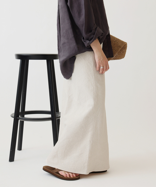 JOURNAL STANDARD(ジャーナルスタンダード)の「ラミーコットンツイルスカート(スカート・レディース・ブラック系その他/ホワイト×ホワイト・FREE)」の13枚目の写真