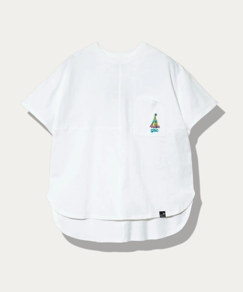 go slow caravan(ゴースローキャラバン)の「USA/C ラウンドヘムTEE W(Tシャツ/カットソー・レディース・ブラック/グリーン/イエロー/ホワイト・FREE)」の2枚目の写真