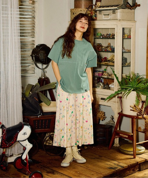 go slow caravan(ゴースローキャラバン)の「USA/C ラウンドヘムTEE W(Tシャツ/カットソー・レディース・ブラック/グリーン/イエロー/ホワイト・FREE)」の13枚目の写真