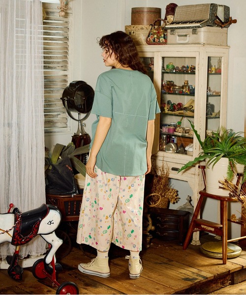 go slow caravan(ゴースローキャラバン)の「USA/C ラウンドヘムTEE W(Tシャツ/カットソー・レディース・ブラック/グリーン/イエロー/ホワイト・FREE)」の14枚目の写真