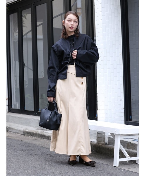 fifth（フィフス）の「コクーンダブルジップブルゾン（ブルゾン・レディース・アイボリー/ブラック・M）」の13枚目の写真