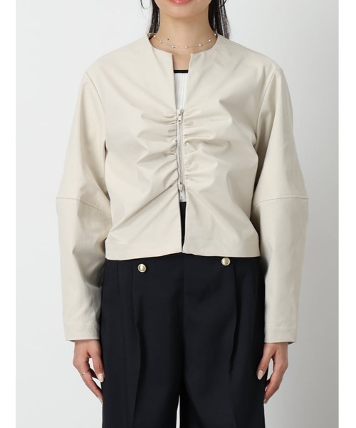 fifth（フィフス）の「コクーンダブルジップブルゾン（ブルゾン・レディース・アイボリー/ブラック・M）」の20枚目の写真