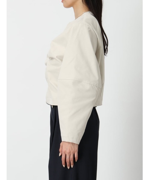 fifth（フィフス）の「コクーンダブルジップブルゾン（ブルゾン・レディース・アイボリー/ブラック・M）」の21枚目の写真