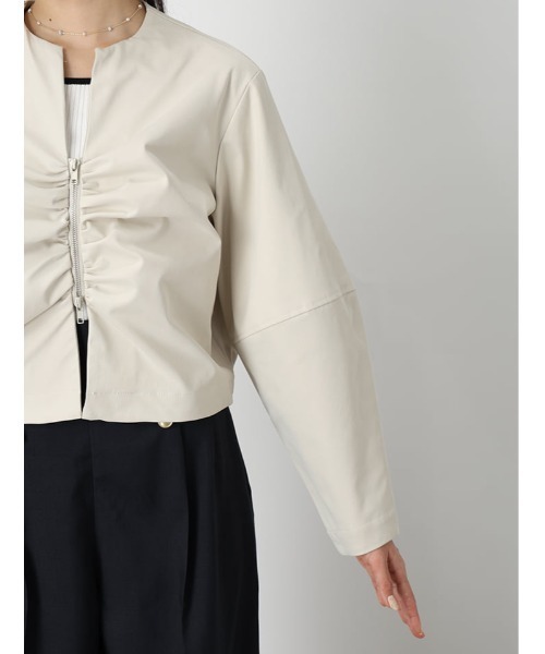 fifth（フィフス）の「コクーンダブルジップブルゾン（ブルゾン・レディース・アイボリー/ブラック・M）」の22枚目の写真