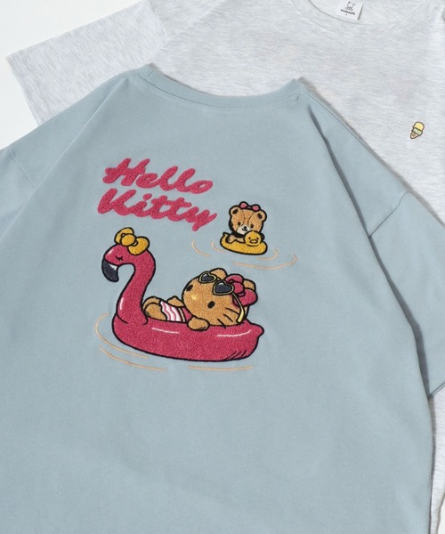 sanrio(サンリオ)の「2026SS sanrio/サンリオ キャラクター フロント/バック サガラ刺繍 半袖Tシャツ(Tシャツ/カットソー・レディース・ホワイト/サックスブルー/スミクロ/アッシュグレー・L/M)」の4枚目の写真
