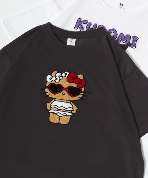 sanrio(サンリオ)の「2026SS sanrio/サンリオ キャラクター フロント/バック サガラ刺繍 半袖Tシャツ(Tシャツ/カットソー・レディース・ホワイト/サックスブルー/スミクロ/アッシュグレー・L/M)」の3枚目の写真