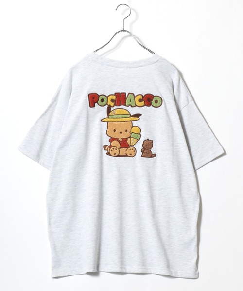 sanrio(サンリオ)の「2026SS sanrio/サンリオ キャラクター フロント/バック サガラ刺繍 半袖Tシャツ(Tシャツ/カットソー・レディース・ホワイト/サックスブルー/スミクロ/アッシュグレー・L/M)」の7枚目の写真