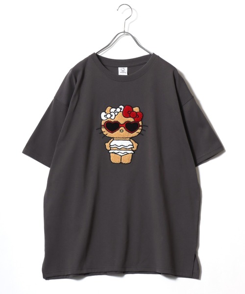 sanrio(サンリオ)の「2026SS sanrio/サンリオ キャラクター フロント/バック サガラ刺繍 半袖Tシャツ(Tシャツ/カットソー・レディース・ホワイト/サックスブルー/スミクロ/アッシュグレー・L/M)」の9枚目の写真