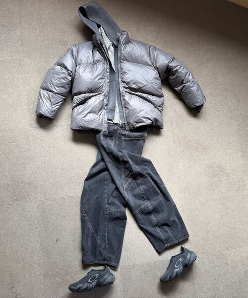 JUAN HOMME(ジュアンオム)の「ネオプレンフードジップアップ(メランジチャコール)(パーカー・メンズ・その他・SMALL/MEDIUM/LARGE)」の4枚目の写真