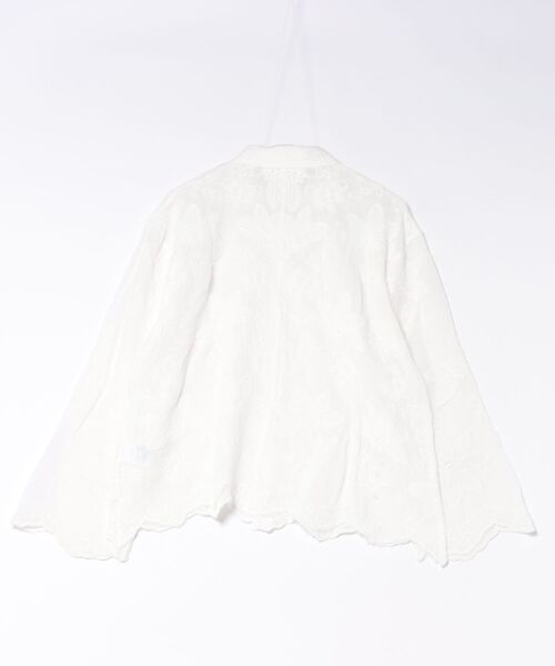 CUBE SUGAR（キューブシュガー）の「CUBE SUGAR/キューブシュガー　花刺繍 シアーシャツ（シャツ/ブラウス・レディース・ホワイト・FREE）」の9枚目の写真