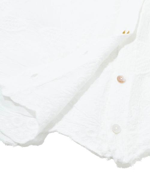 CUBE SUGAR（キューブシュガー）の「CUBE SUGAR/キューブシュガー　花刺繍 シアーシャツ（シャツ/ブラウス・レディース・ホワイト・FREE）」の6枚目の写真