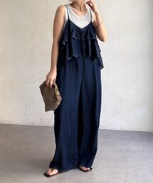 DouDou（ドゥドゥ）の「【WEB限定】 デニムフリルサロペット（つなぎ/オールインワン）」