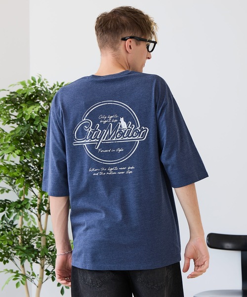 JEANS MATE（ジーンズメイト）の「【ZERO STAIN/ゼロステイン】汗染みの目立ちにくいTシャツ ZEROSTAIN ロゴ アニマル バックプリント オーバーサイズTシャツ 防汚 UVカット 綿タッチ・厚手（Tシャツ/カットソー・メンズ・ホワイト系その他2/ブラック系その他2/ブルー系その他/ホワイト系その他・X-LARGE/LARGE/MEDIUM）」の4枚目の写真