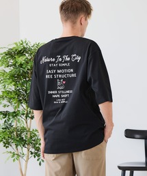 【ZERO STAIN/ゼロステイン】汗染みの目立ちにくいTシャツ ZEROSTAIN ロゴ アニマル バックプリント オーバーサイズTシャツ 防汚 UVカット 綿タッチ・厚手