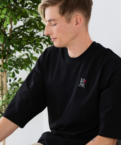 JEANS MATE（ジーンズメイト）の「【ZERO STAIN/ゼロステイン】汗染みの目立ちにくいTシャツ ZEROSTAIN ロゴ アニマル バックプリント オーバーサイズTシャツ 防汚 UVカット 綿タッチ・厚手（Tシャツ/カットソー・メンズ・ホワイト系その他2/ブラック系その他2/ブルー系その他/ホワイト系その他・X-LARGE/LARGE/MEDIUM）」の20枚目の写真