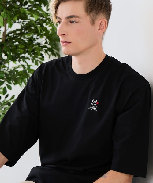JEANS MATE（ジーンズメイト）の「【ZERO STAIN/ゼロステイン】汗染みの目立ちにくいTシャツ ZEROSTAIN ロゴ アニマル バックプリント オーバーサイズTシャツ 防汚 UVカット 綿タッチ・厚手（Tシャツ/カットソー・メンズ・ホワイト系その他2/ブラック系その他2/ブルー系その他/ホワイト系その他・X-LARGE/LARGE/MEDIUM）」の21枚目の写真