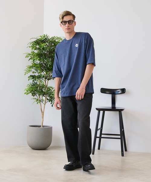 JEANS MATE（ジーンズメイト）の「【ZERO STAIN/ゼロステイン】汗染みの目立ちにくいTシャツ ZEROSTAIN ロゴ アニマル バックプリント オーバーサイズTシャツ 防汚 UVカット 綿タッチ・厚手（Tシャツ/カットソー・メンズ・ホワイト系その他2/ブラック系その他2/ブルー系その他/ホワイト系その他・X-LARGE/LARGE/MEDIUM）」の22枚目の写真