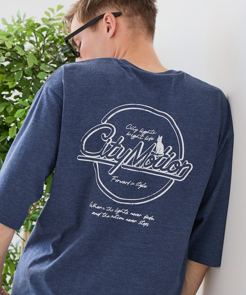 JEANS MATE（ジーンズメイト）の「【ZERO STAIN/ゼロステイン】汗染みの目立ちにくいTシャツ ZEROSTAIN ロゴ アニマル バックプリント オーバーサイズTシャツ 防汚 UVカット 綿タッチ・厚手（Tシャツ/カットソー・メンズ・ホワイト系その他2/ブラック系その他2/ブルー系その他/ホワイト系その他・X-LARGE/LARGE/MEDIUM）」の9枚目の写真