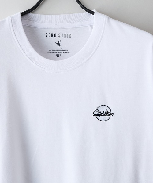 JEANS MATE（ジーンズメイト）の「【ZERO STAIN/ゼロステイン】汗染みの目立ちにくいTシャツ ZEROSTAIN ロゴ アニマル バックプリント オーバーサイズTシャツ 防汚 UVカット 綿タッチ・厚手（Tシャツ/カットソー・メンズ・ホワイト系その他2/ブラック系その他2/ブルー系その他/ホワイト系その他・X-LARGE/LARGE/MEDIUM）」の12枚目の写真