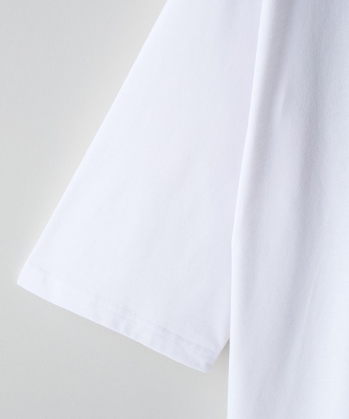 JEANS MATE（ジーンズメイト）の「【ZERO STAIN/ゼロステイン】汗染みの目立ちにくいTシャツ ZEROSTAIN ロゴ アニマル バックプリント オーバーサイズTシャツ 防汚 UVカット 綿タッチ・厚手（Tシャツ/カットソー・メンズ・ホワイト系その他2/ブラック系その他2/ブルー系その他/ホワイト系その他・X-LARGE/LARGE/MEDIUM）」の6枚目の写真