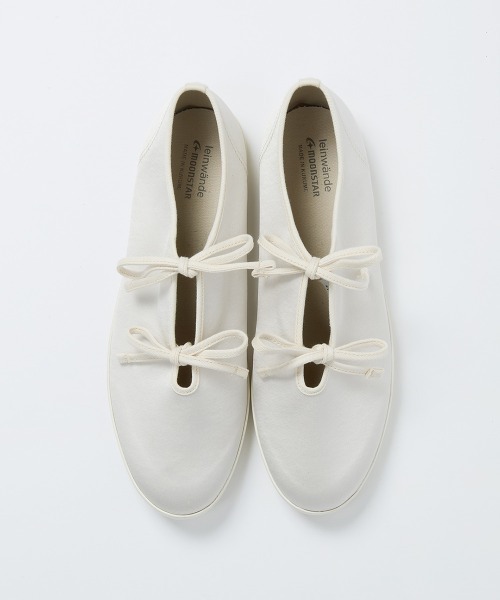 leinwande(ラインヴァンド)の「【MOONSTAR COLLAB】LITE PRIM RIBBON / ライトプリムリボン(スニーカー・レディース・ホワイト/ブラック/グリーン・38/37/36)」の11枚目の写真