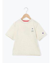 Samansa Mos2 Lagom（サマンサモスモスラーゴム）の「【Champion】さがら刺繍Tシャツ（Tシャツ/カットソー）」